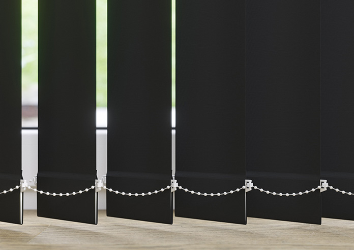 Solento (Blackout), Pure Black - Vertical Blind Slats - Image 3